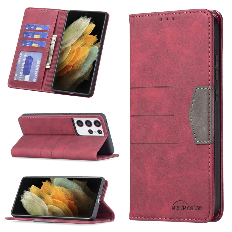 Custodia portafoglio in pelle con chiusura magnetica per Samsung