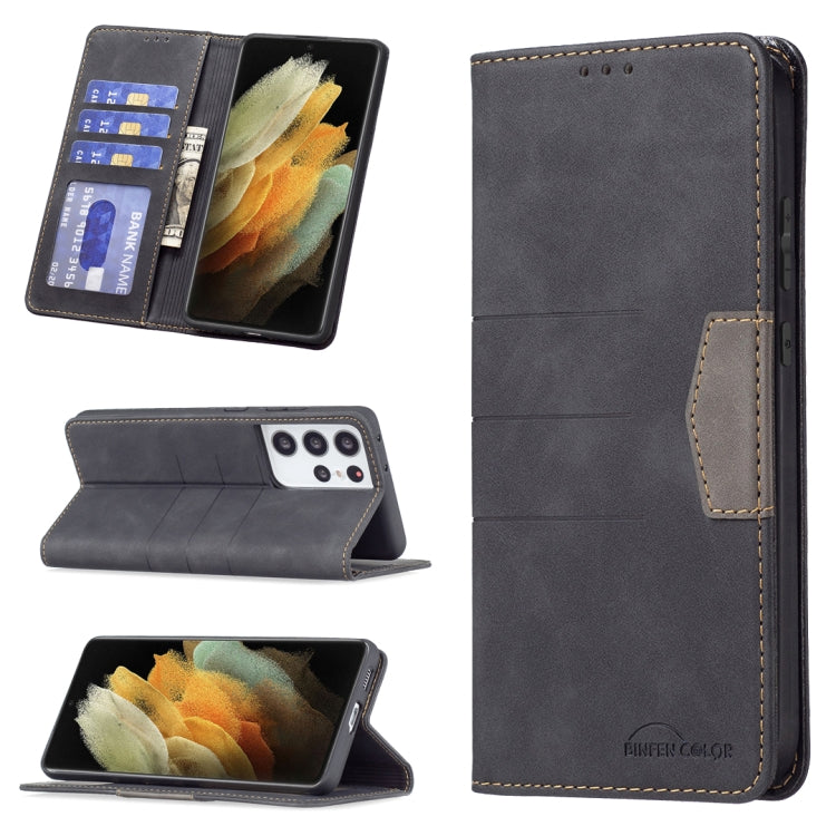 Custodia portafoglio in pelle con chiusura magnetica per Samsung