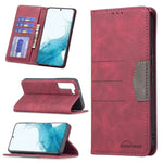 Custodia portafoglio in pelle con chiusura magnetica per Samsung