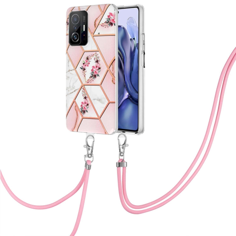 Custodia TPU con fiore in marmo per Xiaomi Mi 11T Pro