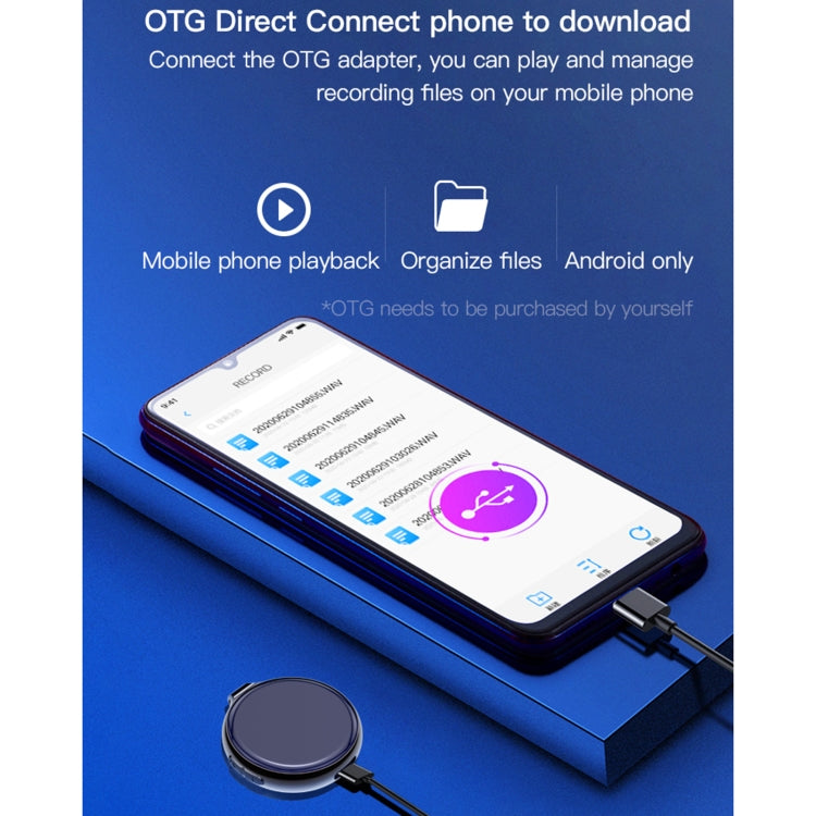 Registratore vocale Q39 con riduzione rumore AI 4-32GB