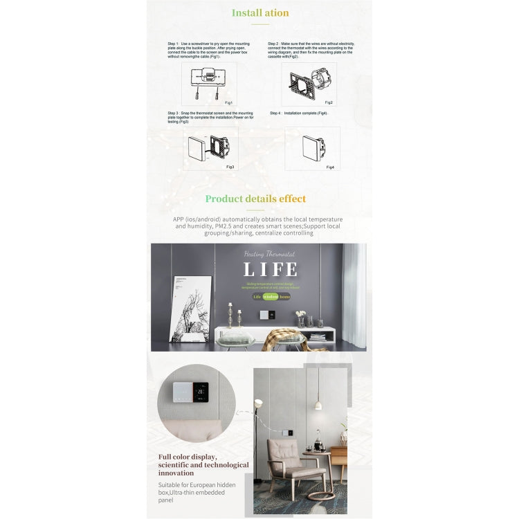 Termostato WiFi per riscaldamento domestico 220V 3A