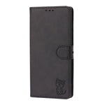 Custodia portafoglio in pelle con motivo Happy Cat per Galaxy S22