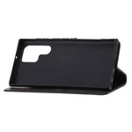 Custodia portafoglio in pelle con motivo Happy Cat per Galaxy S22