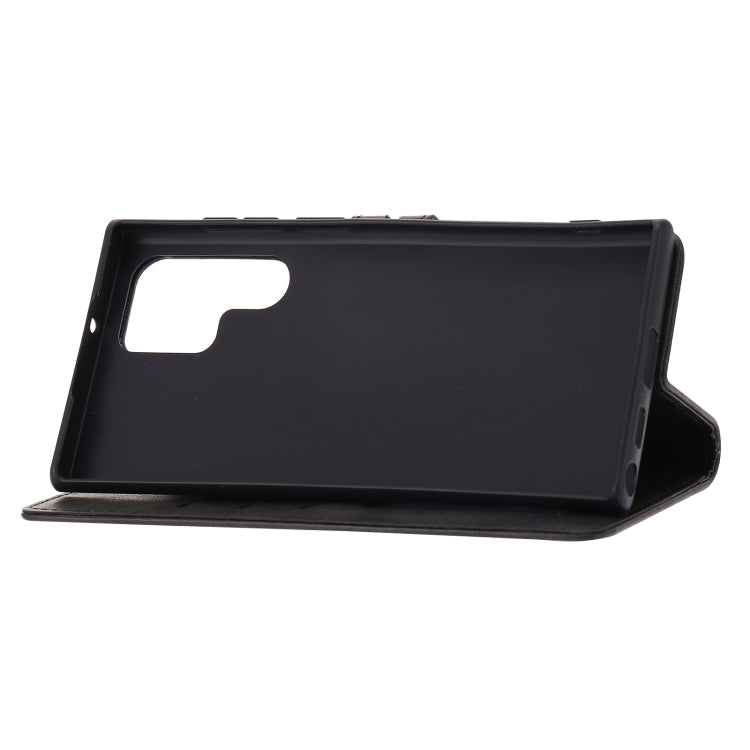 Custodia portafoglio in pelle con motivo Happy Cat per Galaxy S22