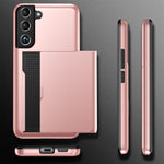 Custodia antiurto con slot carte per Samsung Galaxy S22 5G