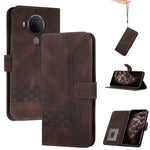 Custodia in pelle con vibrazione per Nokia 3.4 / 5.4 Dark Coffee