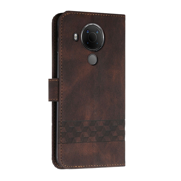 Custodia in pelle con vibrazione per Nokia 3.4 / 5.4 Dark Coffee