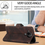 Custodia in pelle con vibrazione per Nokia 3.4 / 5.4 Dark Coffee