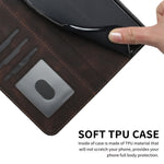 Custodia in pelle con vibrazione per Nokia 3.4 / 5.4 Dark Coffee