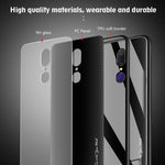 Custodia protettiva in vetro sfumato texture per OPPO F11 A9 A33 A57 A39 F3