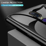 Custodia protettiva in vetro sfumato texture per OPPO F11 A9 A33 A57 A39 F3