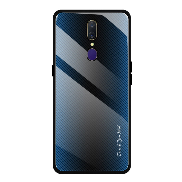 Custodia protettiva in vetro sfumato texture per OPPO F11 A9 A33 A57 A39 F3