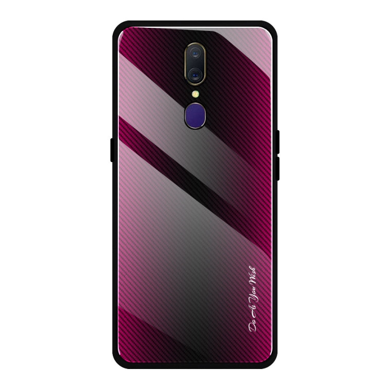 Custodia protettiva in vetro sfumato texture per OPPO F11 A9 A33 A57 A39 F3