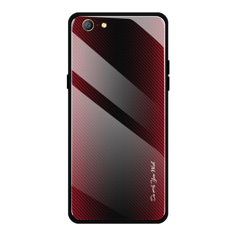Custodia protettiva in vetro sfumato texture per OPPO F11 A9 A33 A57 A39 F3