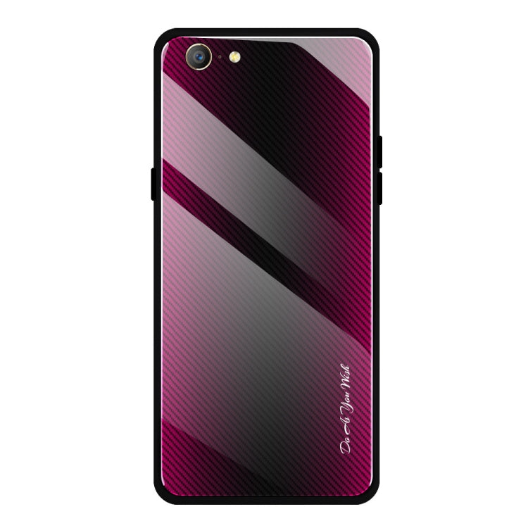 Custodia protettiva in vetro sfumato texture per OPPO F11 A9 A33 A57 A39 F3