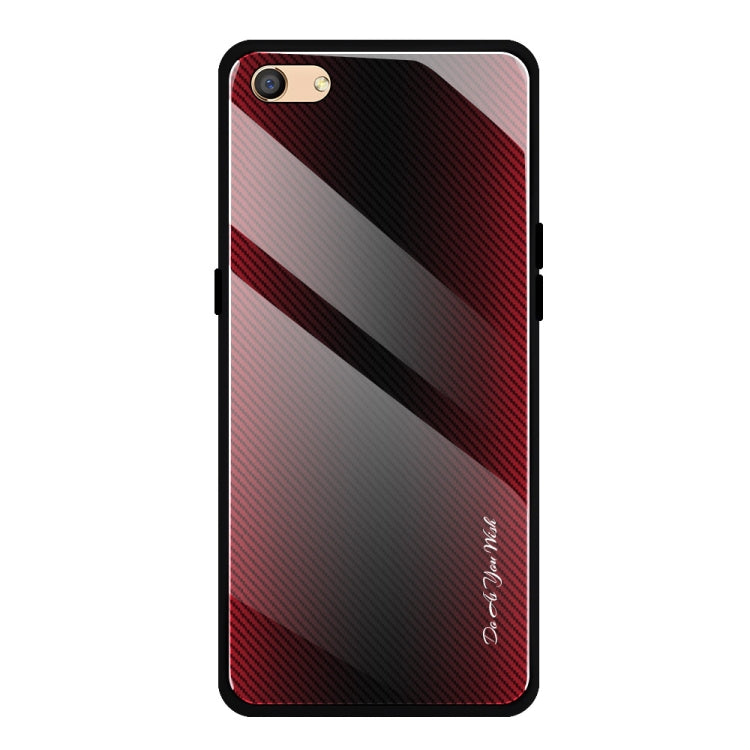 Custodia protettiva in vetro sfumato texture per OPPO F11 A9 A33 A57 A39 F3