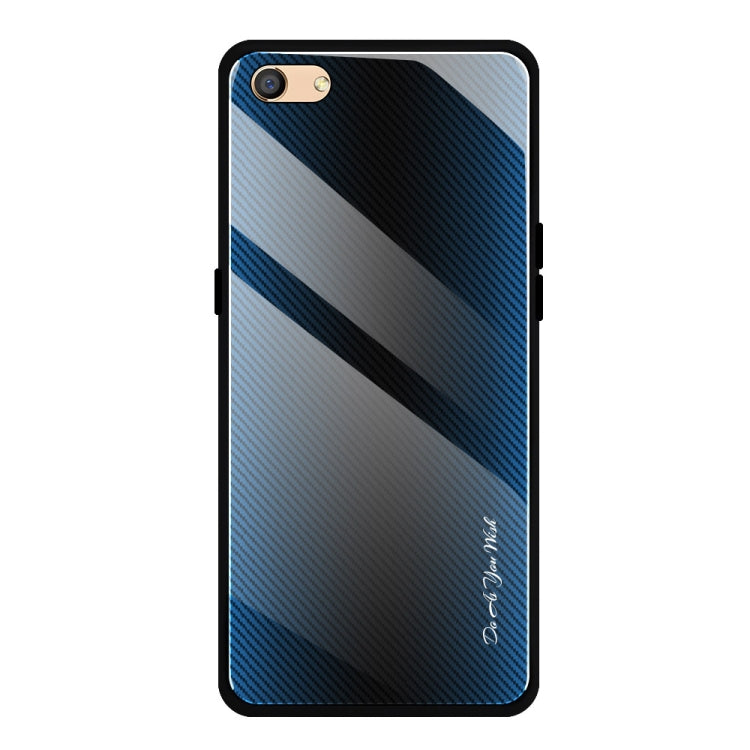Custodia protettiva in vetro sfumato texture per OPPO F11 A9 A33 A57 A39 F3
