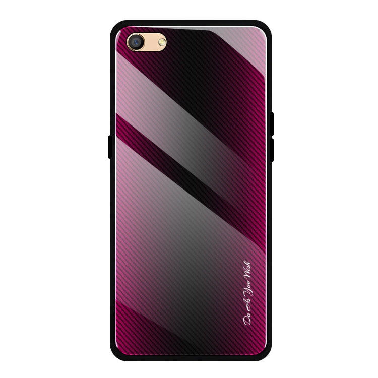 Custodia protettiva in vetro sfumato texture per OPPO F11 A9 A33 A57 A39 F3