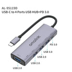 Docking station USB-C 4 porte con Power Delivery 85W