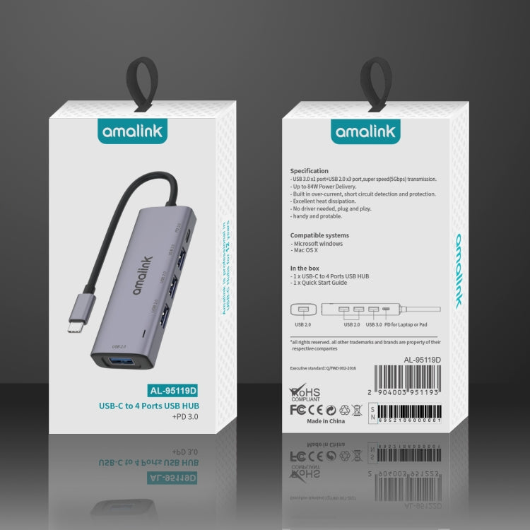 Docking station USB-C 4 porte con Power Delivery 85W