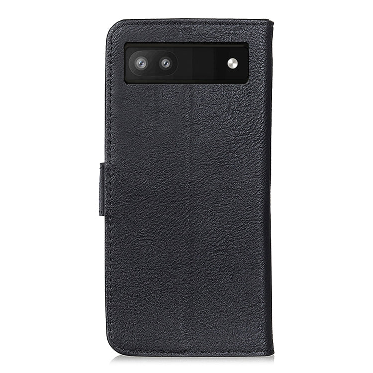 Custodia in pelle a conchiglia con trama bovina per Google Pixel 6a