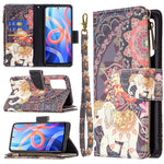 Custodia in pelle con cerniera e motivo colorato per Xiaomi Redmi Note 11 5G e