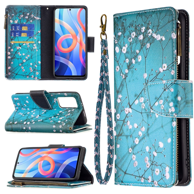 Custodia in pelle con cerniera e motivo colorato per Xiaomi Redmi Note 11 5G e