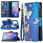 Custodia in pelle con cerniera e motivo colorato per Xiaomi Redmi Note 11 5G e