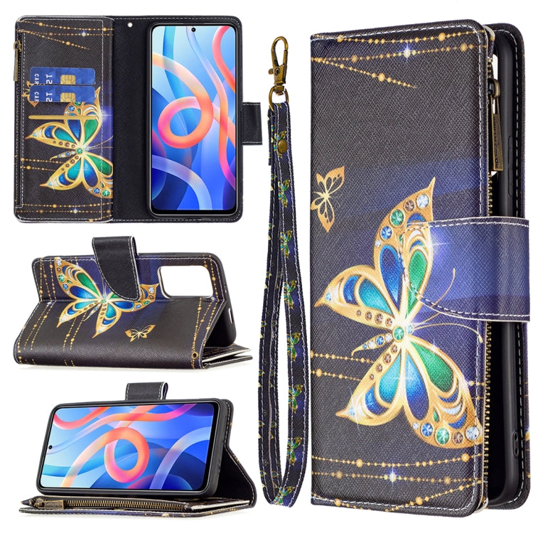 Custodia in pelle con cerniera e motivo colorato per Xiaomi Redmi Note 11 5G e