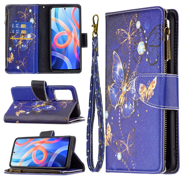 Custodia in pelle con cerniera e motivo colorato per Xiaomi Redmi Note 11 5G e