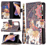 Custodia in pelle con cerniera e motivo colorato per Xiaomi Redmi Note 11 5G e