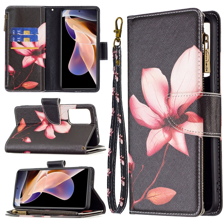 Custodia in pelle con cerniera e motivo colorato per Xiaomi Redmi Note 11 5G e