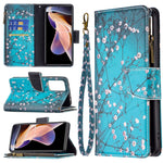 Custodia in pelle con cerniera e motivo colorato per Xiaomi Redmi Note 11 5G e