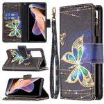 Custodia in pelle con cerniera e motivo colorato per Xiaomi Redmi Note 11 5G e