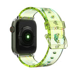 Cinturino in silicone trasparente colorato per Apple Watch