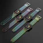 Cinturino in silicone trasparente colorato per Apple Watch