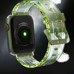 Cinturino in silicone trasparente colorato per Apple Watch