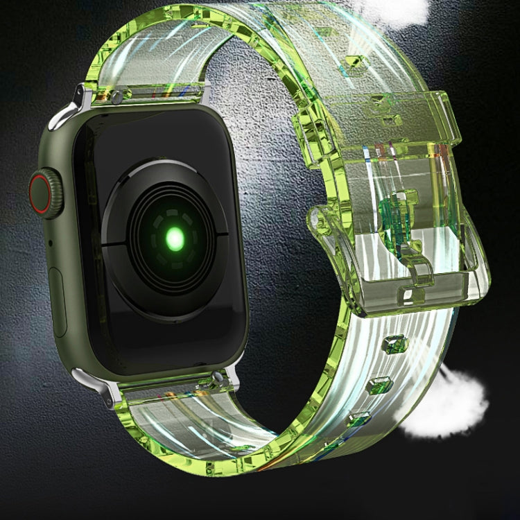 Cinturino in silicone trasparente colorato per Apple Watch