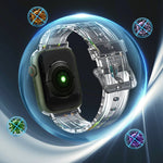 Cinturino in silicone trasparente colorato per Apple Watch