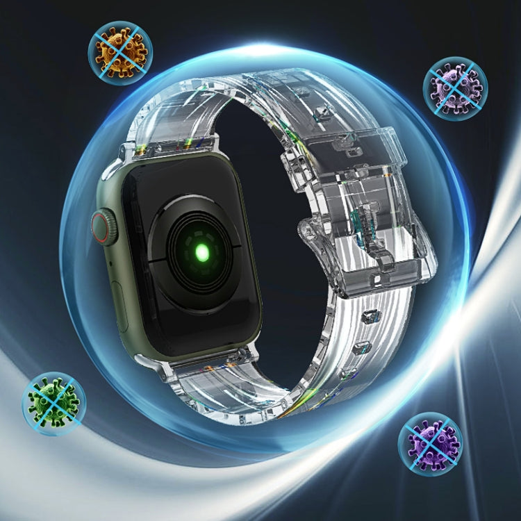 Cinturino in silicone trasparente colorato per Apple Watch
