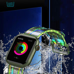 Cinturino in silicone trasparente colorato per Apple Watch
