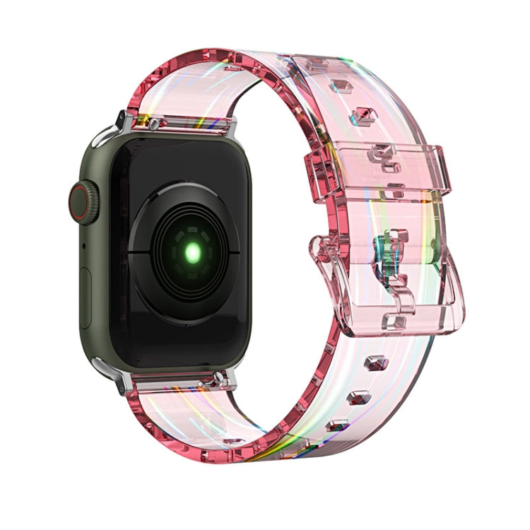 Cinturino in silicone trasparente colorato per Apple Watch