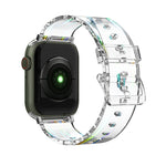 Cinturino in silicone trasparente colorato per Apple Watch
