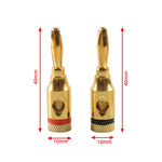 Spina audio con testa a banana da 4 mm placcata in oro