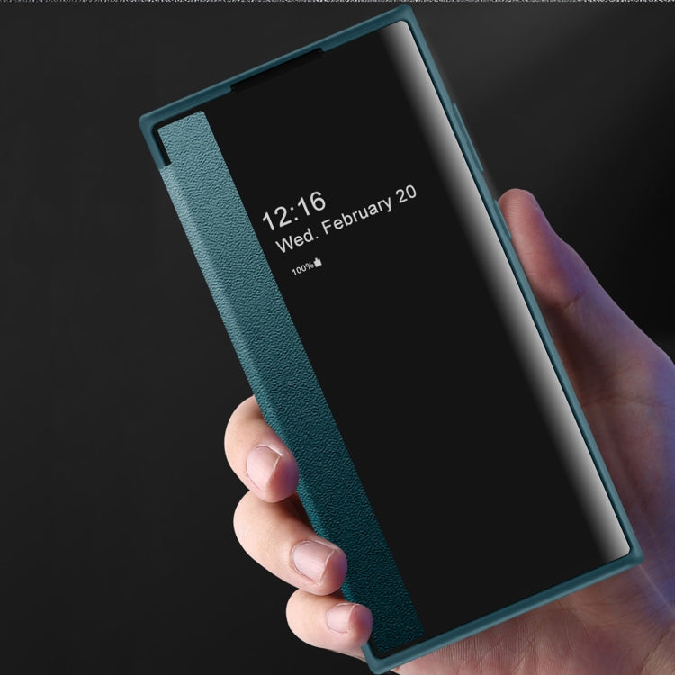 Custodia magnetica in pelle con finestra per Samsung Galaxy S22 U