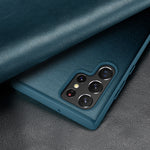Custodia magnetica in pelle con finestra per Samsung Galaxy S22 U