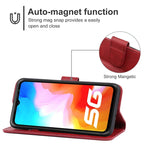 Custodia in pelle rossa per Ulefone Armor 12 5G / 12S