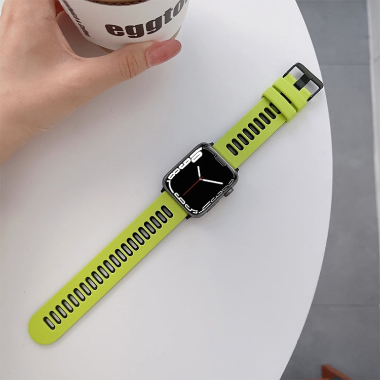 Cinturino in silicone per la serie Apple Watch, 7 41mm / 6&SE&5&4 40mm / 3&2&1 38mm, 7 45mm / 6&SE&5&4 44mm / 3&2&1 42mm