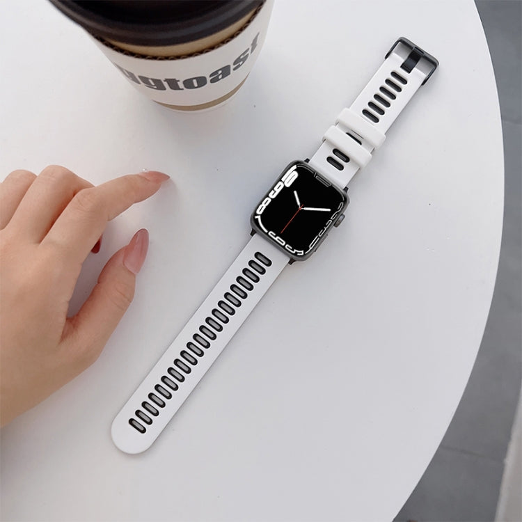 Cinturino in silicone per la serie Apple Watch, 7 41mm / 6&SE&5&4 40mm / 3&2&1 38mm, 7 45mm / 6&SE&5&4 44mm / 3&2&1 42mm